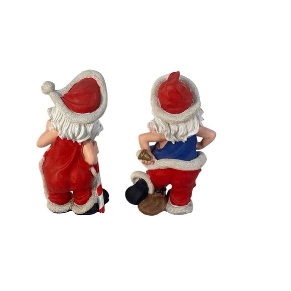 vintage lot of 2 whimsy ceramic santa figurines 9'' super cute - Picture 6 of 13